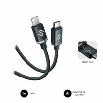USB-C zu USB-C-Kabel Subblim SUBCAB-C06001 1 m Schwarz
