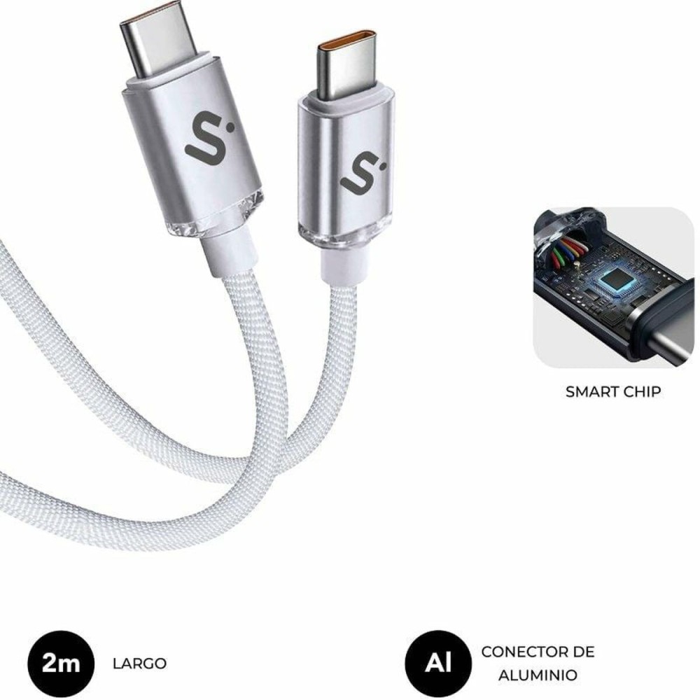 Câble USB-C vers USB-C Subblim SUBCAB-C06011 2 m Blanc