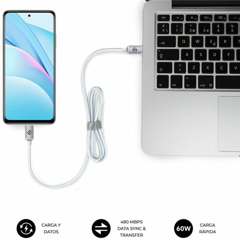 Câble USB-C vers USB-C Subblim SUBCAB-C06011 2 m Blanc