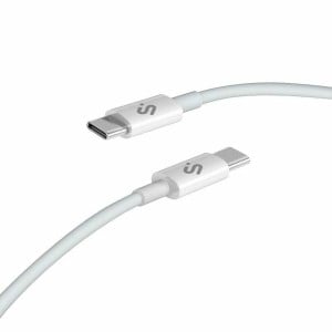 USB-C to USB-C Cable Subblim SUBCAB-C10010 1 m White Black