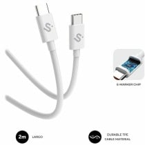 USB-C zu USB-C-Kabel Subblim SUBCAB-C10011 2 m Weiß