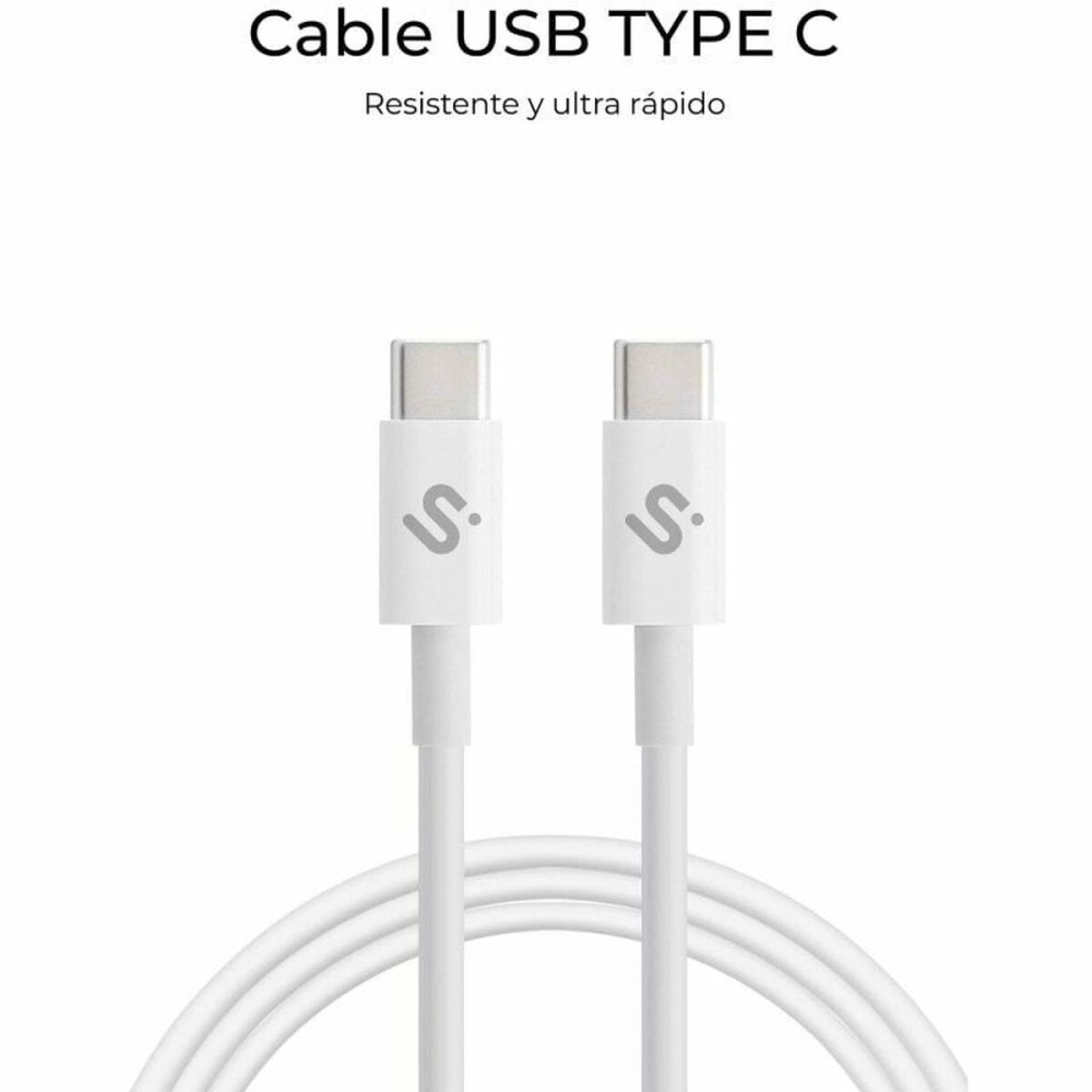 Câble USB-C vers USB-C Subblim SUBCAB-C10011 2 m Blanc