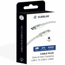 Câble USB-C vers USB-C Subblim SUBCAB-C10011 2 m Blanc