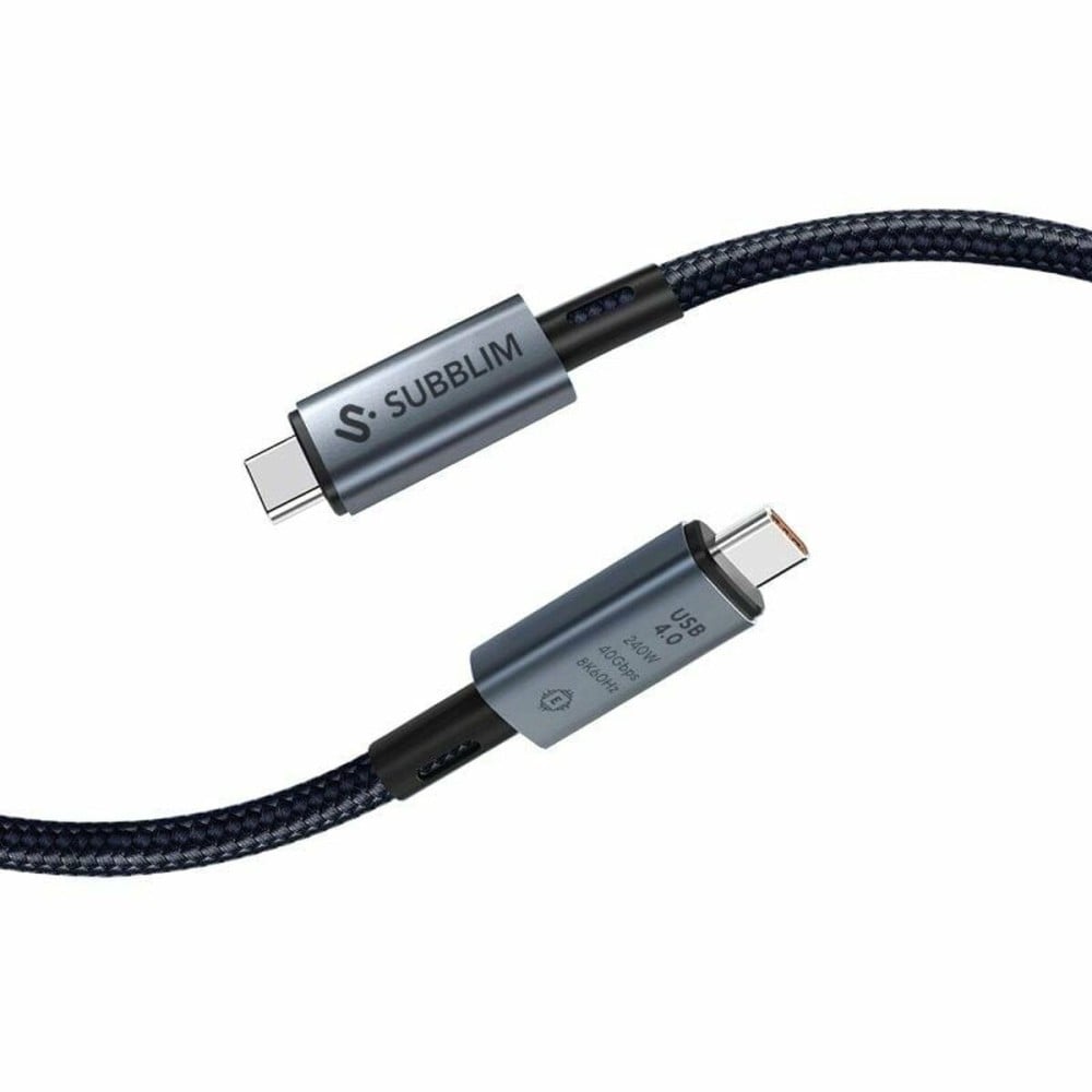 USB-C zu USB-C-Kabel Subblim SUBCAB-C24010 1,5 m Schwarz