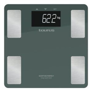 Digitale Personenwaage Taurus INCEPTION PERFE Blau grün Verre trempé 180 kg