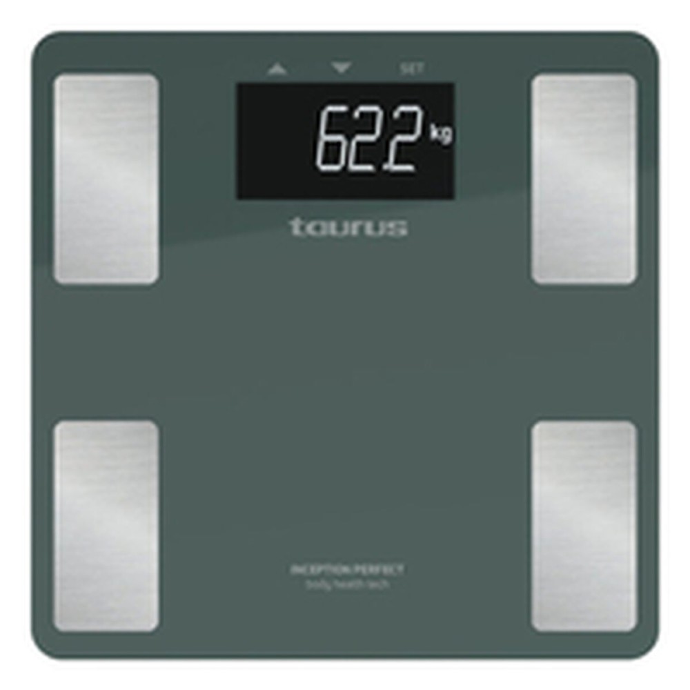 Digitale Personenwaage Taurus INCEPTION PERFE Blau grün Verre trempé 180 kg
