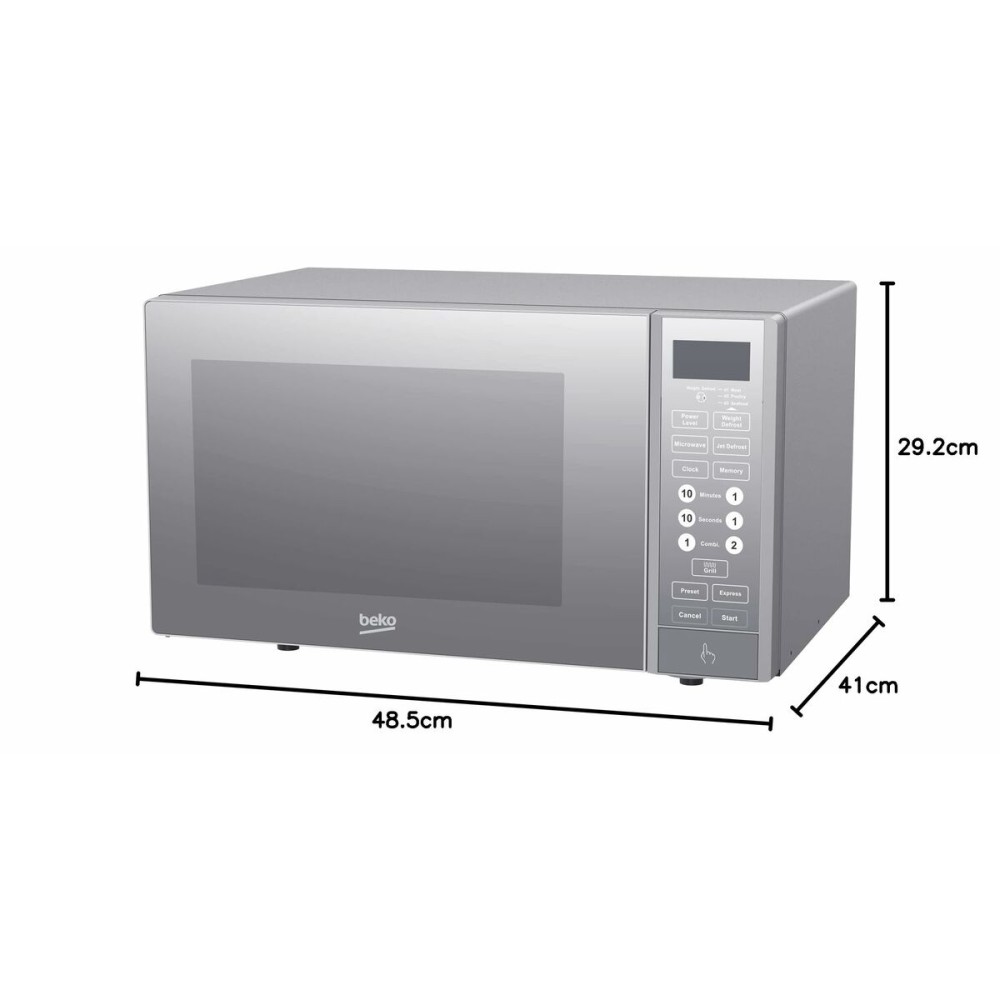 Mikrowelle mit Grill BEKO MGF23330S 23L Silberfarben 900 W 23 L