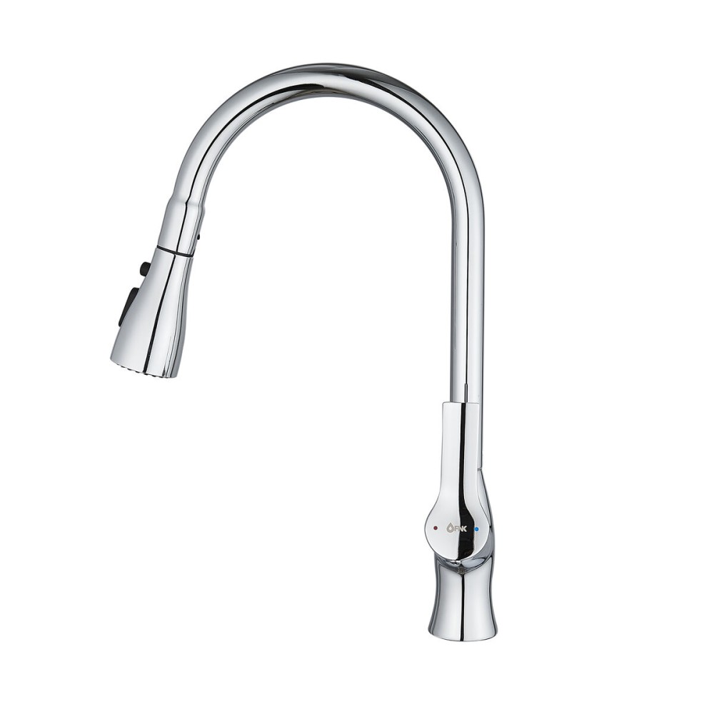 Mixer Tap Fontastock Chrome Stainless steel Brass Ceramic Zinc Alloy C-shaped Height