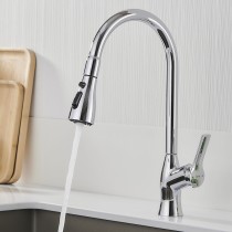 Mischbatterie Fontastock Chrom Edelstahl Messing Keramik Zinklegierung C-Form groß