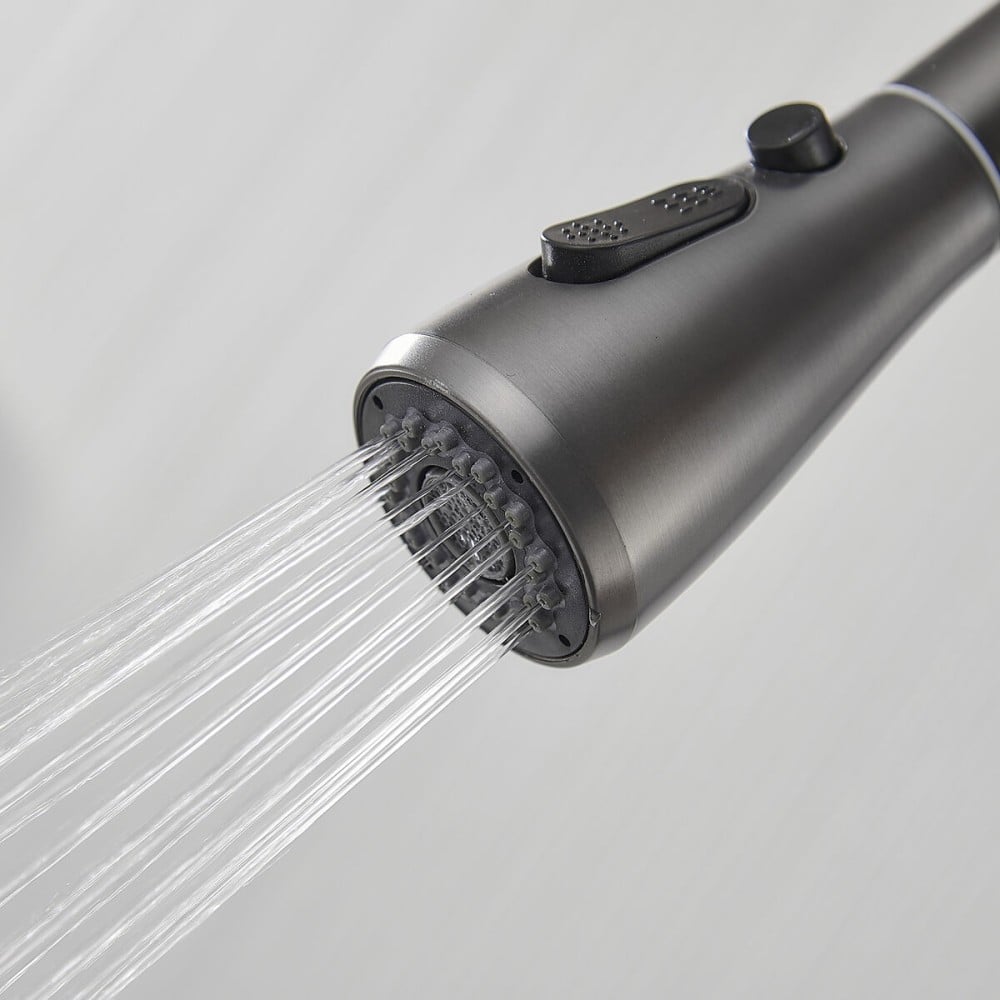 Mixer Tap Fontastock Grey Stainless steel Ceramic C-shaped
