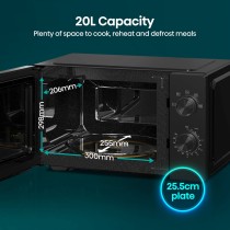 Mikrowelle Hisense H20MOBP1HI Schwarz 700 W 20 L