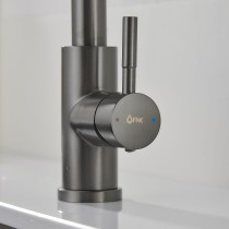 Mixer Tap Fontastock Grey Stainless steel Ceramic C-shaped