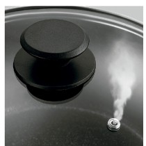 Casserole with Lid Fagor VIVANT 24 NEGRA Black Aluminium 4,8 L
