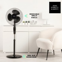 Freestanding Fan Taurus GRECO 16CR ELEG Black 50 W