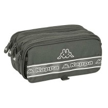 Trousse Fourre-Tout Triple Kappa Basics Gris 21,5 x 10 x 8 cm