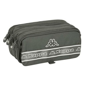 Trousse Fourre-Tout Triple Kappa Basics Gris 21,5 x 10 x 8 cm