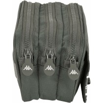 Trousse Fourre-Tout Triple Kappa Basics Gris 21,5 x 10 x 8 cm