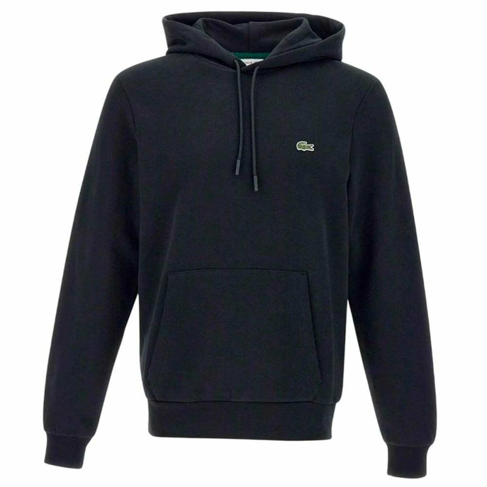 Herren Sweater mit Kapuze Lacoste Core Performance Schwarz