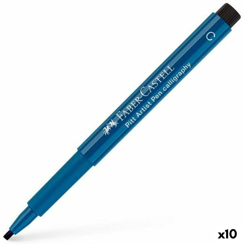 Filzstifte Faber-Castell Pitt Artist Pen C Kalligraphie Dunkelblau (10 Stück)