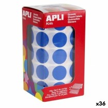 Aufkleber Apli Gomets Blau rund (36 Stück)