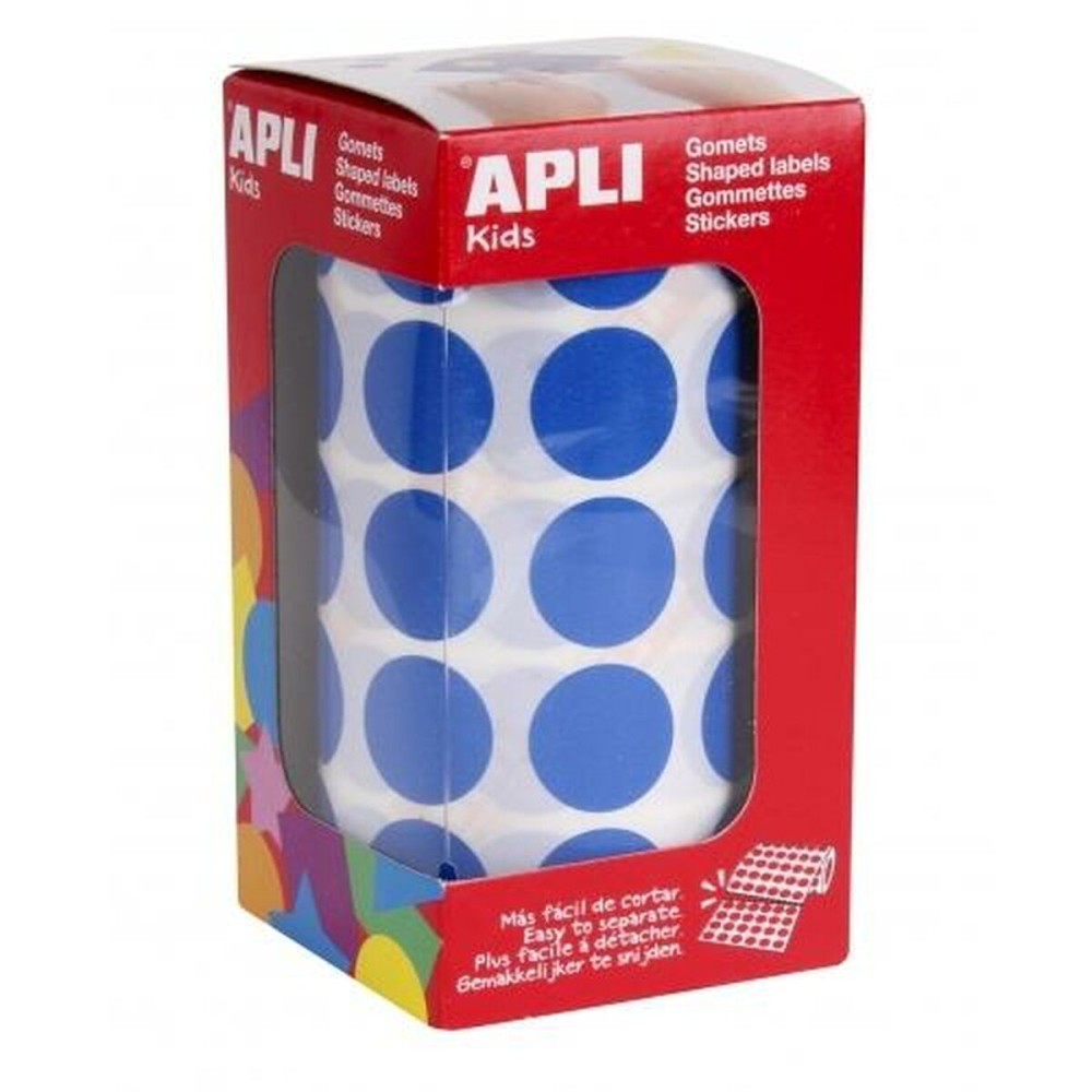 Aufkleber Apli Gomets Blau rund (36 Stück)