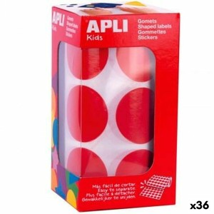 Stickers Apli Gomets Red Circular (36 Units)