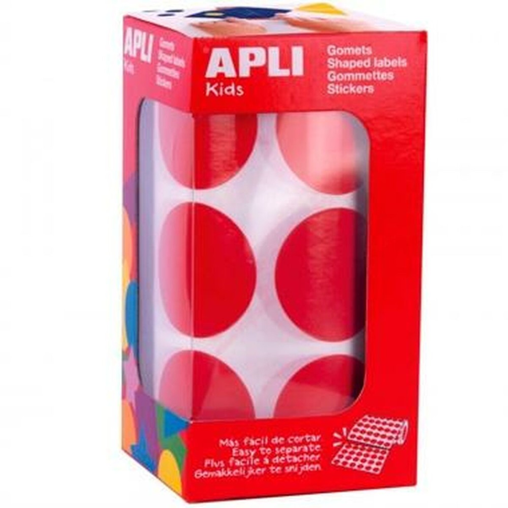 Stickers Apli Gomets Red Circular (36 Units)