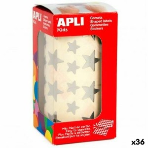 Stickers Apli Gomets Silver Star (36 Units)