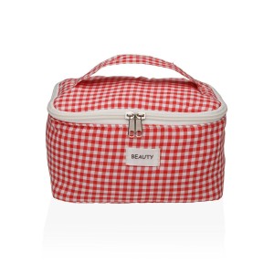 Reise-Toilettentasche Versa Vichy Rot Polyester Textil 12 x 12 x 20 cm