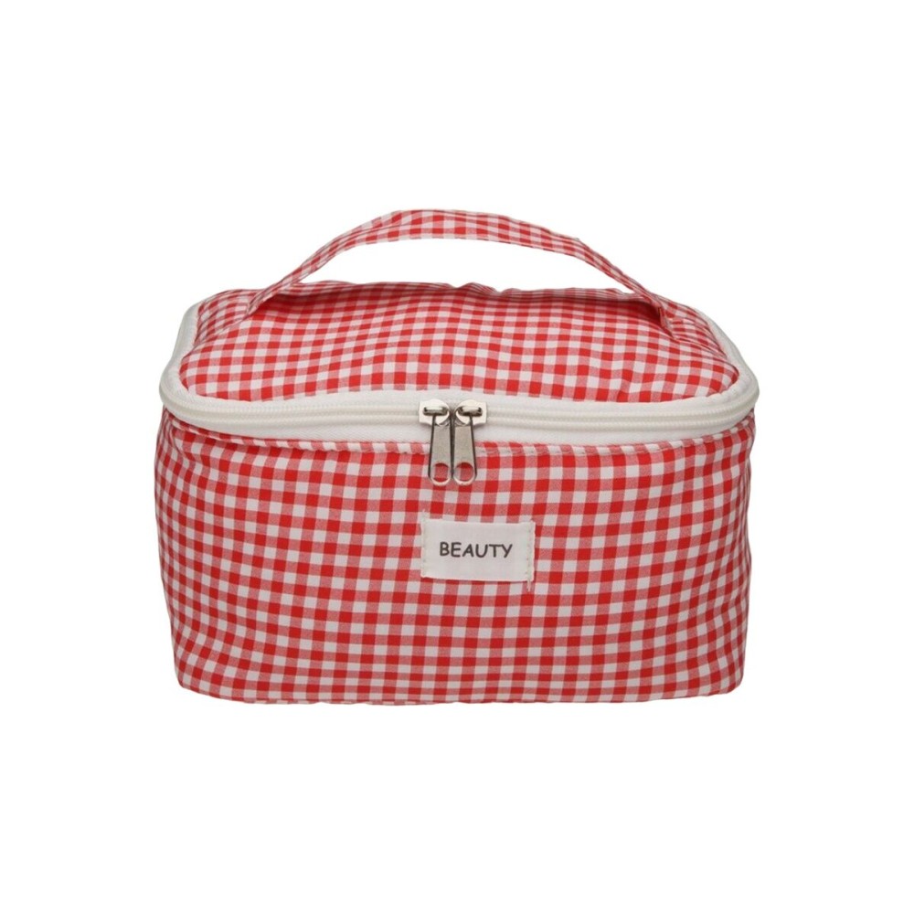 Reise-Toilettentasche Versa Vichy Rot Polyester Textil 12 x 12 x 20 cm