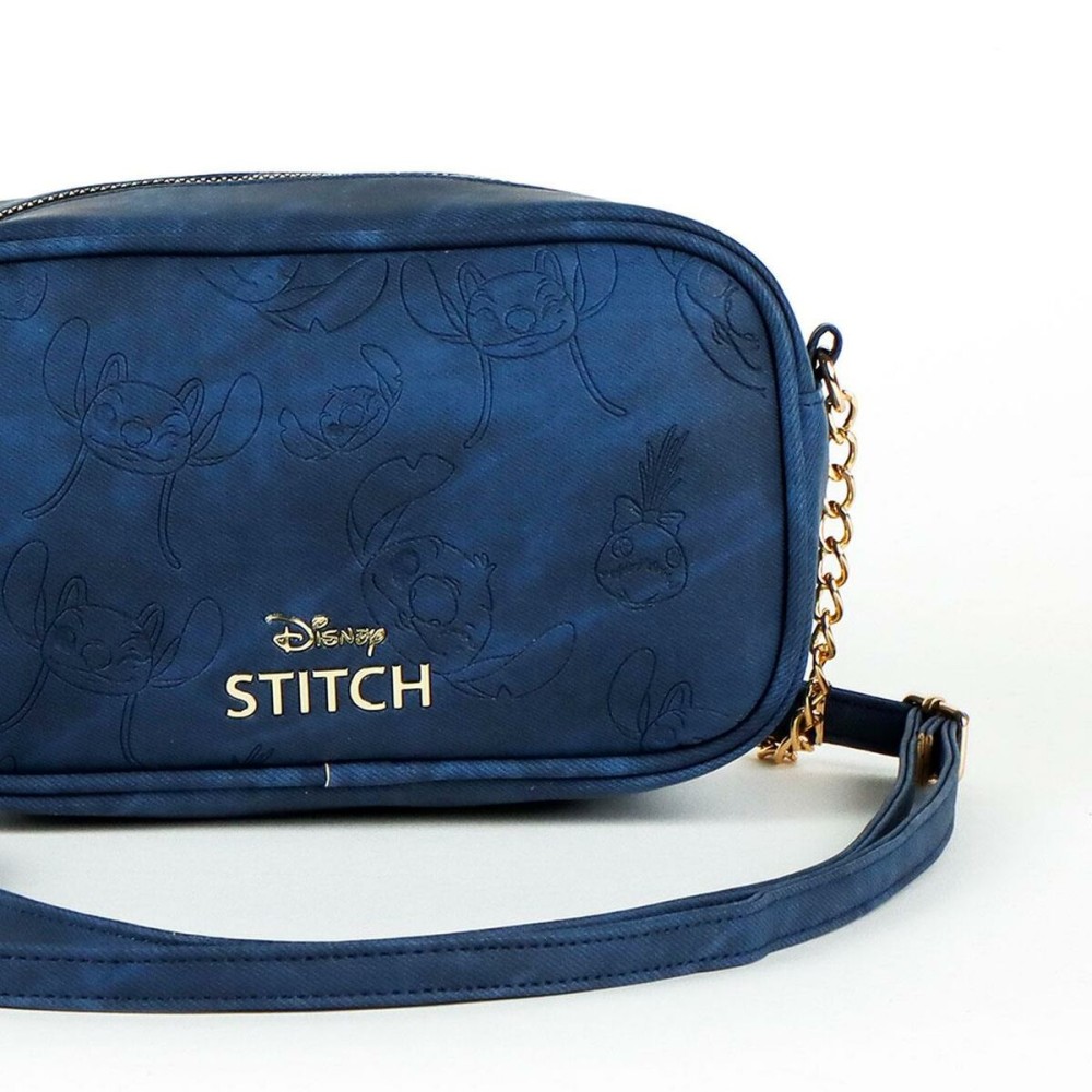 Sac à Bandoulière Stitch Bleu 21,5 x 12,5 x 8 cm