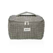 Nécessaire de Voyage Versa Corduroy Bleu Polyester Textile 12 x 12 x 20 cm