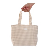 Damen Handtasche Versa Vichy Beige 9 x 22 x 23 cm