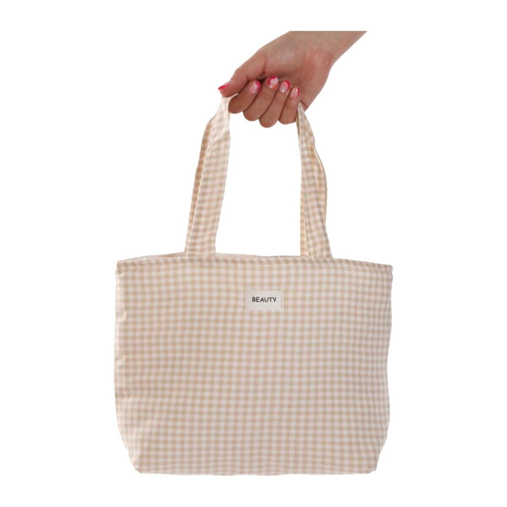 Damen Handtasche Versa Vichy Beige 9 x 22 x 23 cm