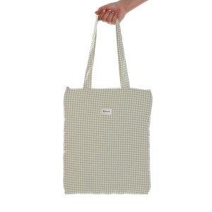 Damen Handtasche Versa Vichy grün 40 x 33 cm