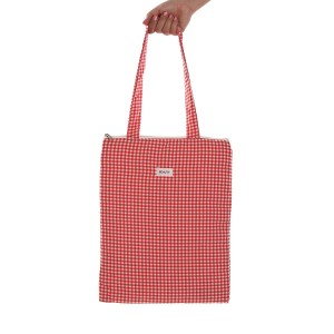Damen Handtasche Versa Vichy Rot 40 x 33 cm
