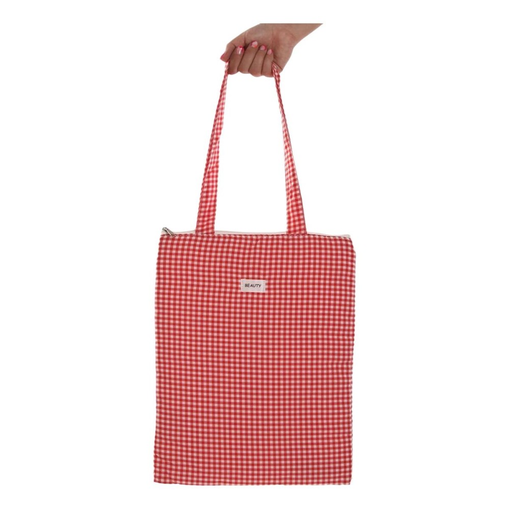 Damen Handtasche Versa Vichy Rot 40 x 33 cm