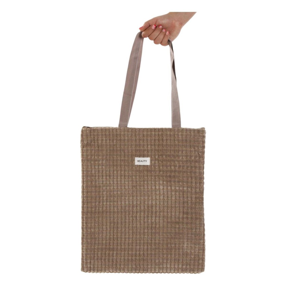 Damen Handtasche Versa Corduroy Khaki 40 x 33 cm