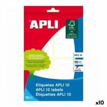 Etisuettes Apli 10 120 Pièces Blanc 10 Volets 36 x 40 mm (10 Unités)