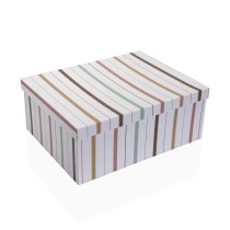 Satz stapelbarer Organizerboxen Versa Flint Pappe 15 Stücke