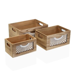 Korb Versa Adda Holz 26 x 18 x 36 cm 36 x 26 x 18 cm 31 x 21 x 26 cm 26 x 16 x 14 cm