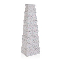 Satz stapelbarer Organizerboxen Versa Pappe Blomster 10 Stücke