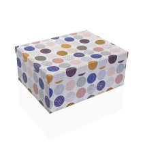 Jeu de Caisses de Rangement Empilables Versa Carton Cercles 10 Pièces
