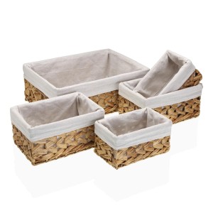 Korb-Set Versa Braids Wasserhyazinthe 30 x 15 x 40 cm
