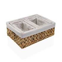 Korb-Set Versa Braids Wasserhyazinthe 30 x 15 x 40 cm