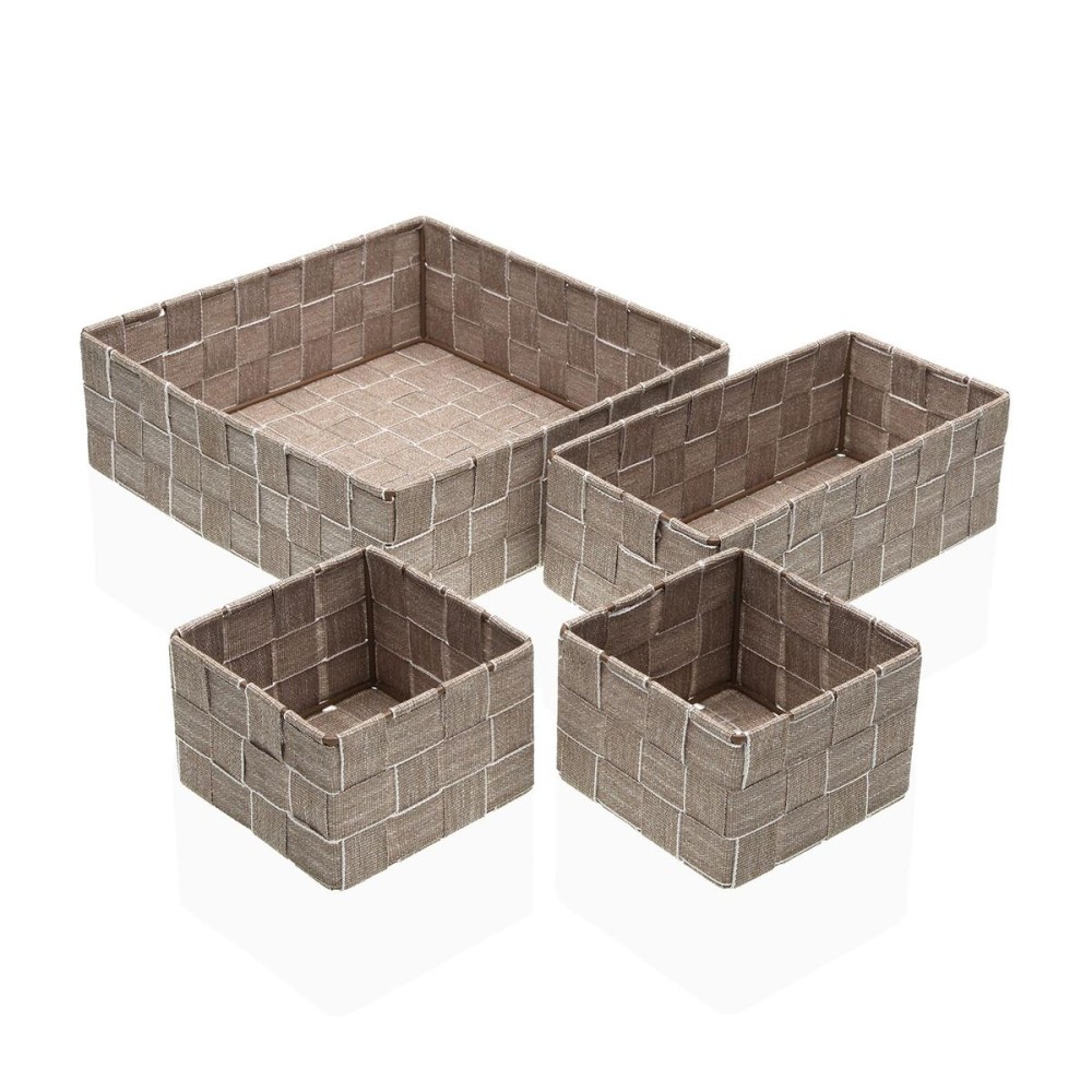 Korb-Set Versa Stroh Polypropylen Maisfaser 26 x 8,5 x 26 cm
