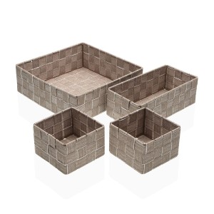 Korb-Set Versa Stroh Polypropylen Maisfaser 26 x 8,5 x 26 cm