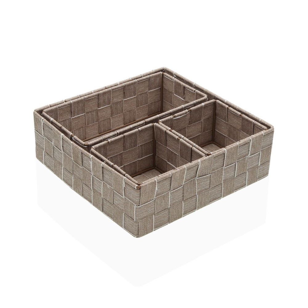 Korb-Set Versa Stroh Polypropylen Maisfaser 26 x 8,5 x 26 cm