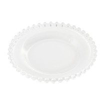 Assiette plate Home ESPRIT Transparent Verre 15,6 x 15,6 x 1,7 cm