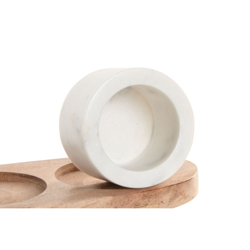 Salt and Pepper Shakers Home ESPRIT White Black Natural Stainless steel Acacia 20 X 10 X 7,6 CM